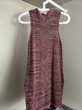 Dynamite • Women’s S • Marled Sleeveless Knit Tank Tunic/Dress • Burgundy Mix